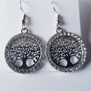 🍁3/$25 Silver Dangle Tree of Life Earrings